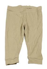 Béžové žebrované lehké tepláky H&M