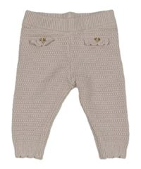 Pudrové pletené strukturované kamaše se srdíčky River Island
