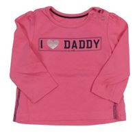 Růžové triko s nápisem Mothercare