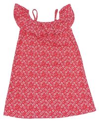 Růžové šaty s kytičkami Matalan