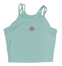 Světlemodrý crop top s jahůdkou George