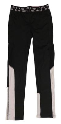 Černo-růžové sportovní legíny Stop+go 