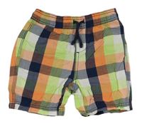 Barevně kostkované plátěné kraťasy Matalan