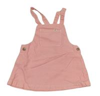Světlerůžová riflová laclová sukně s kapsou Zara