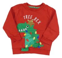 Červená mikina s dinosaurem F&F
