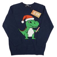 Nové - Tmavomodrý svetr s dinoasurem Primark