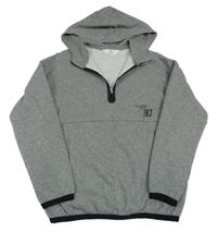 Šedá mikina s nápisem a kapucí H&M