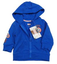 Nové - Kobaltově modrá propínací mikina s kapucí - Captain America Marvel