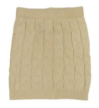 Béžová vzorovaná pletená sukně Shein