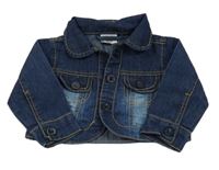 Tmavomodrá riflová crop bunda My Little Bear