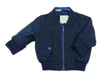 Tmavomodrá šusťáková zateplená bunda Primark