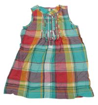 Barevná kostkovaná tunika s volánky Esprit 