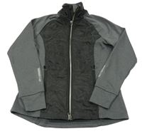 Šedo-černá běžecká bunda Tchibo