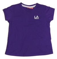 Fialové tričko s logem La Gear 