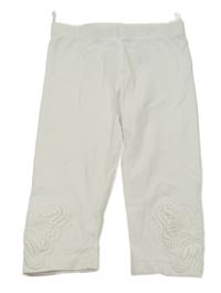 Bílé capri legíny s madeirou C&A