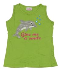 Limetkový top s delfínem DopoDopo 