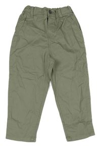 Světlekhaki plátěné kalhoty H&M