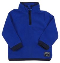 Kobaltově modrá fleecová mikina s rolákem George