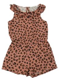 Růžový kraťasový overal s volánky H&M