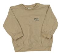 Béžová mikina s nápisem H&M