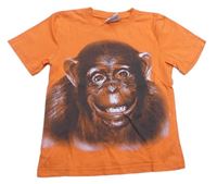 Oranžové tričko s opičkou Topolino