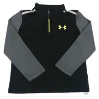 Černo-tmavošedé funkční sportovní mikinotriko s logem UNDER ARMOUR