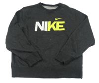 Tmavošedá melírovaná mikina s logem Nike