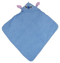 Modré froté zavinovací osuška s kapucí se Stitchem PRIMARK