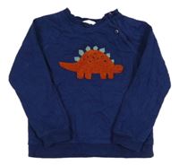 Tmavomodrá mikina s dinosaurem John Lewis
