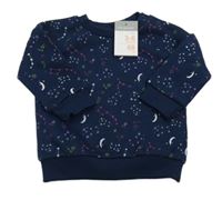 Nové - tmavomodrá mikina s měsíci a souhvězdím PRIMARK