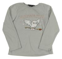 Světlešedá fleecová pyžamová mikina s Hedwigou - Harry Potter PRIMARK