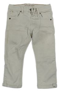 Světlešedé slim teplákové rifle ZARA