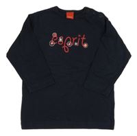 Tmavomodré triko s logem ESPRIT