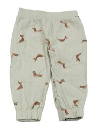 Světlebéžové tepláky s pejsky Ergee