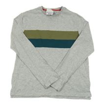 Nové - šedé melírované triko s pruhy M&S