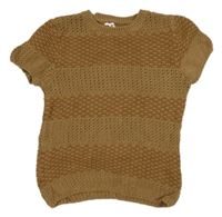 Hnědá vzorovaná pletená vesta George