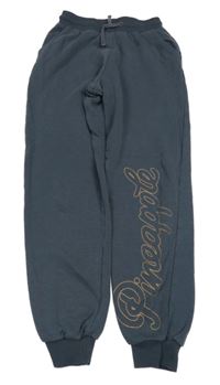 Tmavošedé tepláky s logem PRIMARK