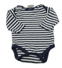 Tmavomodro-bílé pruhované body Next