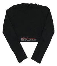 Černý crop rolák s nápisy George