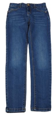 Modré skinny teplákové rifle Denim Co.