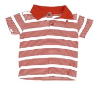 Červeno-bílé pruhované polo tričko s palmou ZEEMAN