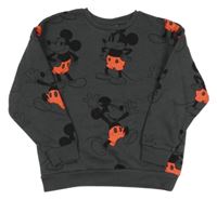 Tmavošedá melírovaná mikina s Mickey PRIMARK
