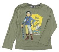 Khaki triko s rytířem - Super4