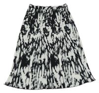 Černo-bílá batikovaná plisovaná sukně H&M