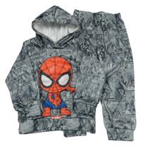 2set -  Šedá vzorovaná mikina se Spider-manem + tepláky 