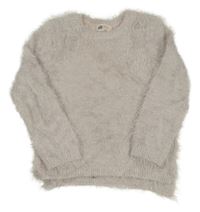 Světlepudrový chlupatý svetr H&M