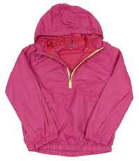 Růžová šusťáková bunda s kapucí Pocopiano