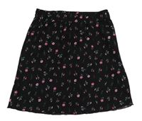 Černá květovaná sukně Primark