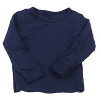 Tmavomodré žebrované triko zn. Primark