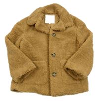 Hnědá huňatá podšitá bunda F&F
